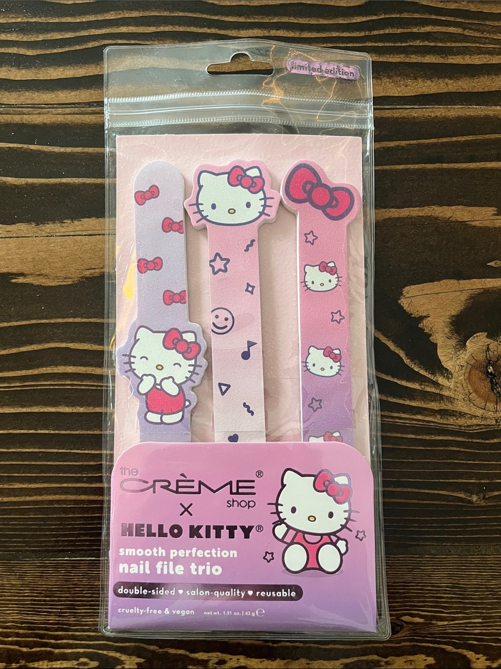 Limited edition Hello Kitty Pink Nail File Trio